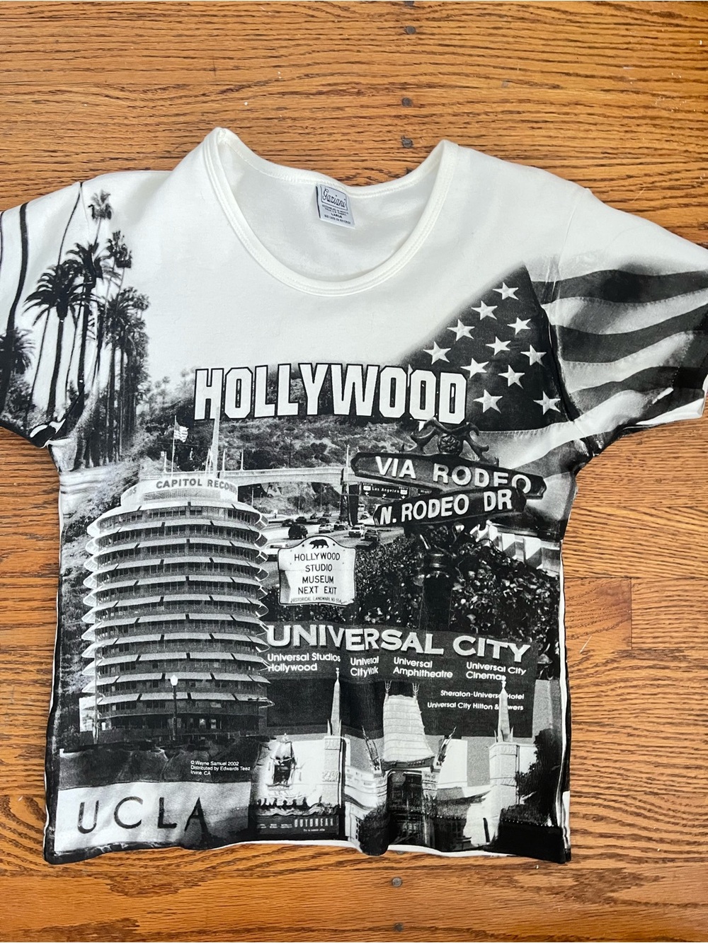 Hollywood Black & White Graphic — Vintage Gariani — Women’s Medium